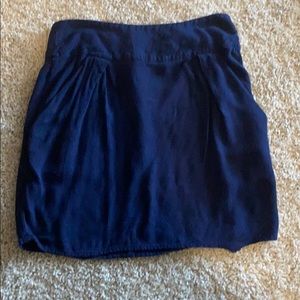 Blue mini skirt with pockets